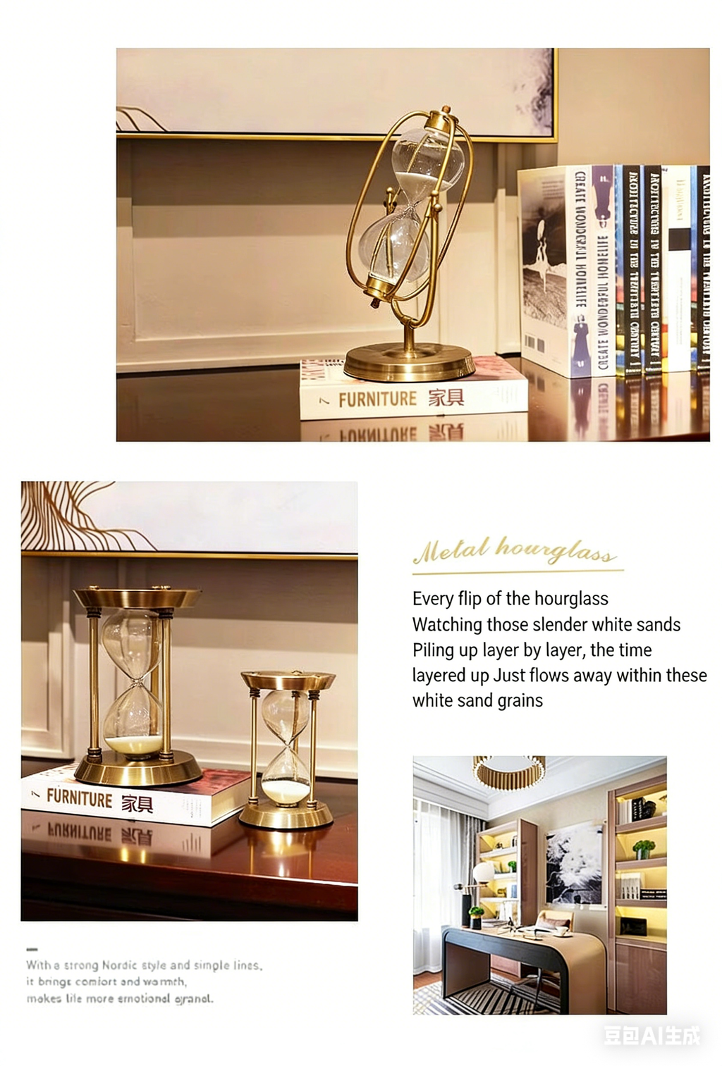 Metal Hourglass | Elegant Home &amp; Office Decoration