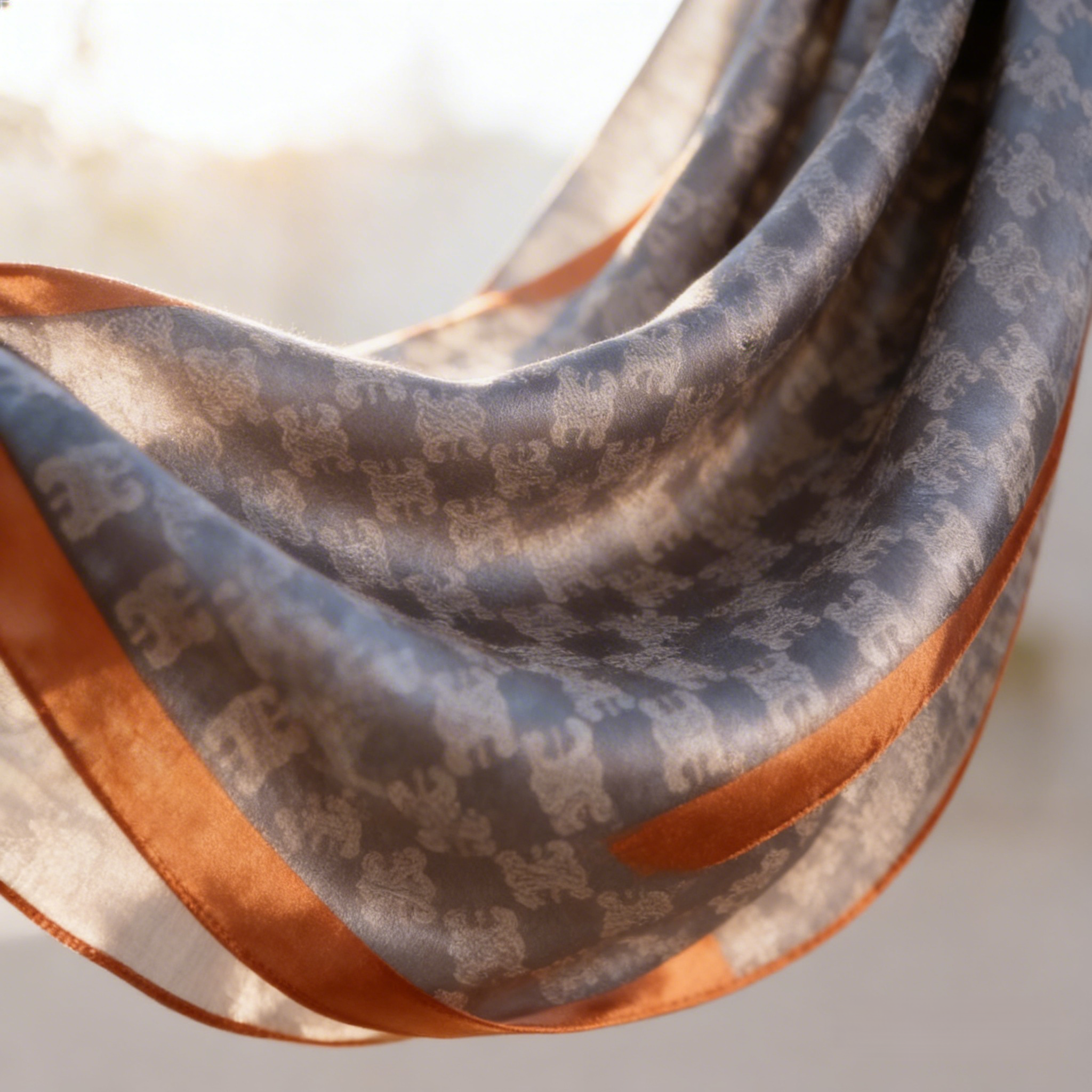 Shu Brocade Shawl - 100% Mulberry Silk | Hand-Cut, Soft & Versatile 140×140cm, modern pattern