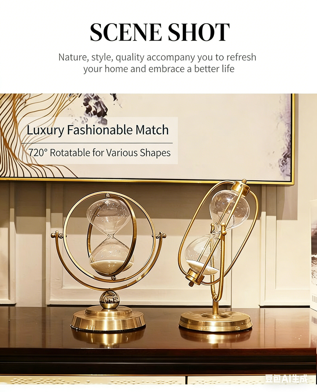 Metal Hourglass | Elegant Home &amp; Office Decoration