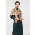 Shu Brocade Shawl - 100% Mulberry Silk | Hand-Cut, Soft & Versatile 140×140cm, modern pattern