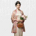 Shu Brocade Shawl - 100% Mulberry Silk | Hand-Cut, Soft & Versatile 140×140cm, modern pattern